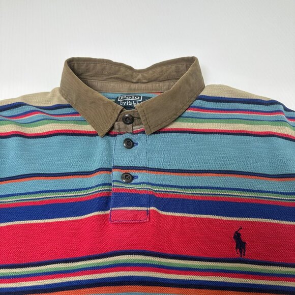 Polo Ralph Lauren Striped Polo Shirt XL - Picture 2 of 5